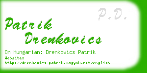 patrik drenkovics business card